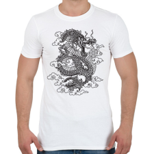 PRINTFASHION Sárkány  - Férfi póló - Fehér férfi póló