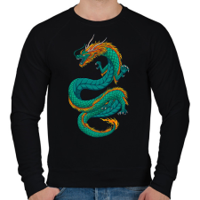 PRINTFASHION Sárkány  - Férfi pulóver - Fekete férfi pulóver, kardigán