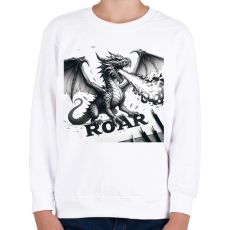 PRINTFASHION Sárkány - Gyerek pulóver - Fehér