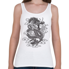 PRINTFASHION Sárkány  - Női atléta - Fehér női trikó