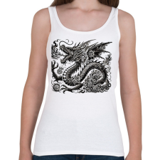 PRINTFASHION Sárkány - Női atléta - Fehér női trikó