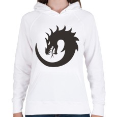 PRINTFASHION Sárkány - Női kapucnis pulóver - Fehér