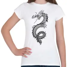 PRINTFASHION sárkány - Női póló - Fehér női póló