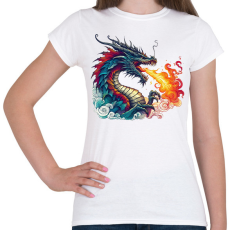 PRINTFASHION Sárkány - Női póló - Fehér
