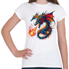 PRINTFASHION Sárkány - Női póló - Fehér