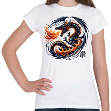 PRINTFASHION Sárkány - Női póló - Fehér női póló