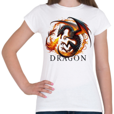 PRINTFASHION Sárkány - Női póló - Fehér női póló