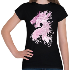 PRINTFASHION sárkány - Női póló - Fekete