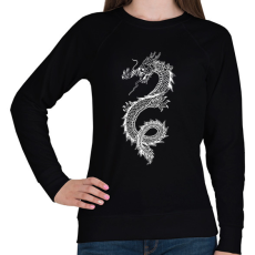 PRINTFASHION sárkány - Női pulóver - Fekete