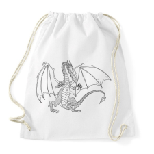 PRINTFASHION Sárkány  - Sportzsák, Tornazsák - Fehér tornazsák
