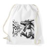 PRINTFASHION Sárkány - Sportzsák, Tornazsák - Fehér