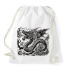 PRINTFASHION Sárkány - Sportzsák, Tornazsák - Fehér