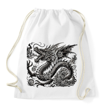 PRINTFASHION Sárkány - Sportzsák, Tornazsák - Fehér tornazsák