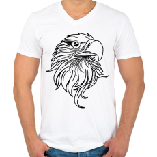 PRINTFASHION sas - Férfi V-nyakú póló - Fehér