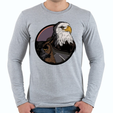 PRINTFASHION Sasmadár - Férfi hosszú ujjú póló - Sport szürke