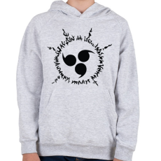 PRINTFASHION Sasuke átokpecsét - Gyerek kapucnis pulóver - Sport szürke
