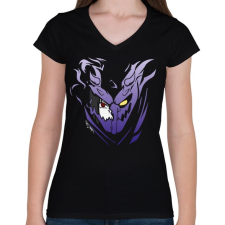 PRINTFASHION Sasuke Susano mode - Női V-nyakú póló - Fekete női póló