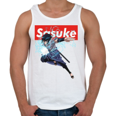 PRINTFASHION Sasuke Uchiha - Férfi atléta - Fehér