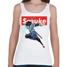 PRINTFASHION Sasuke Uchiha - Női atléta - Fehér női trikó