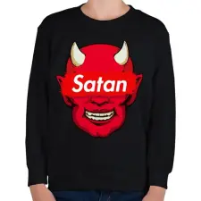 PRINTFASHION Satan - Gyerek pulóver - Fekete gyerek pulóver, kardigán