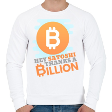 PRINTFASHION satoshi - Férfi pulóver - Fehér