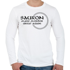PRINTFASHION Sauron make Mordor great again! - Férfi hosszú ujjú póló - Fehér férfi póló