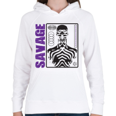 PRINTFASHION savage streetwear - Női kapucnis pulóver - Fehér