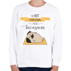 PRINTFASHION Savasana - kutya - Gyerek pulóver - Fehér