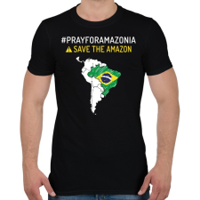 PRINTFASHION Save Amazonia - Férfi póló - Fekete férfi póló