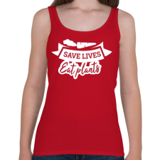 PRINTFASHION Save LIFE - Női atléta - Cseresznyepiros női trikó