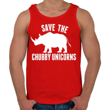 PRINTFASHION Save the Chubby Unicorns! - Férfi atléta - Piros atléta, trikó