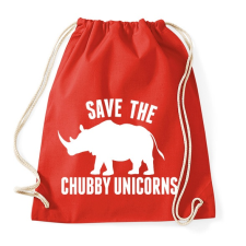 PRINTFASHION Save the Chubby Unicorns! - Sportzsák, Tornazsák - Piros tornazsák