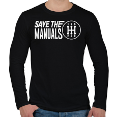 PRINTFASHION Save the manuals - Férfi hosszú ujjú póló - Fekete