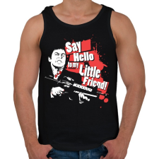 PRINTFASHION Say Hello - Férfi atléta - Fekete atléta, trikó