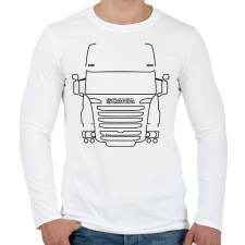 PRINTFASHION Scania - Férfi hosszú ujjú póló - Fehér férfi póló