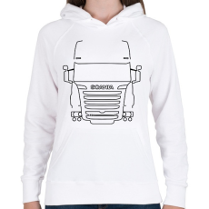 PRINTFASHION Scania - Női kapucnis pulóver - Fehér