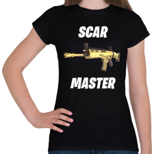 PRINTFASHION SCAR Master - Fortnite (Fehér) - Női póló - Fekete női póló