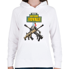 PRINTFASHION Scar Weapon Fortnite - Női kapucnis pulóver - Fehér női pulóver, kardigán