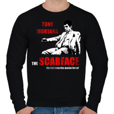 PRINTFASHION scarface - Férfi pulóver - Fekete férfi pulóver, kardigán