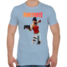 PRINTFASHION Scarlet Defender Fortnite - Férfi póló - Világoskék férfi póló