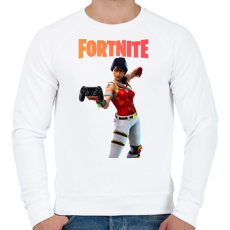 PRINTFASHION Scarlet Defender Fortnite - Férfi pulóver - Fehér