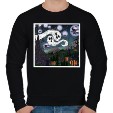 PRINTFASHION scary night - Férfi pulóver - Fekete