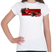 PRINTFASHION Schumacher - Női póló - Fehér női póló