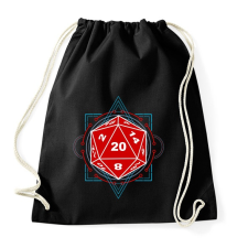 PRINTFASHION Sci-Fi D20 (Piros-Kék) - Sportzsák, Tornazsák - Fekete tornazsák