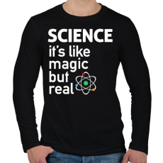 PRINTFASHION Science - Férfi hosszú ujjú póló - Fekete
