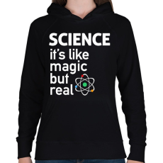 PRINTFASHION Science - Női kapucnis pulóver - Fekete