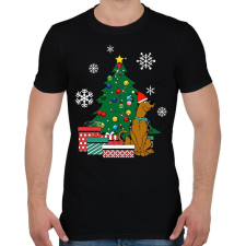 PRINTFASHION Scooby-Christmas - Férfi póló - Fekete férfi póló