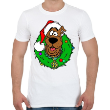 PRINTFASHION Scooby Xmas - Férfi póló - Fehér férfi póló