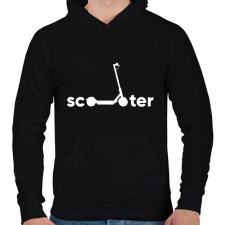 PRINTFASHION Scooter - Férfi kapucnis pulóver - Fekete férfi pulóver, kardigán