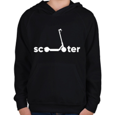 PRINTFASHION Scooter - Gyerek kapucnis pulóver - Fekete gyerek pulóver, kardigán